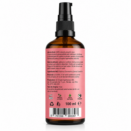 Ulei de ricin, 100 ml, Oleya 788993