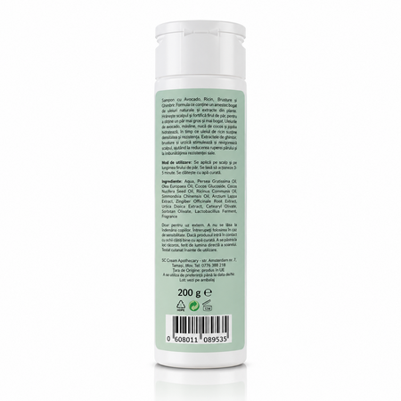Sampon fortifiant cu avocado, ricin, ghimbir si brusture, 200 ml, Oleya 789152