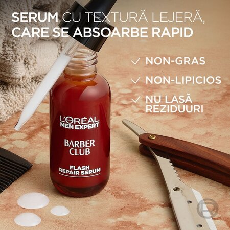 Serum pentru barba si dupa ras Men Expert, Barber Club, 30 ml, Loreal Paris 789183