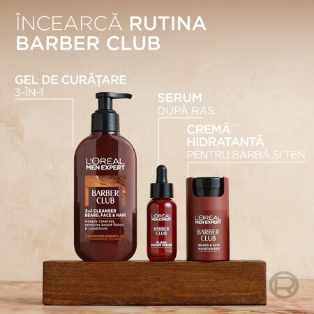 Serum pentru barba si dupa ras Men Expert, Barber Club, 30 ml, Loreal Paris 789186