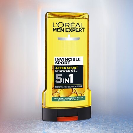 Gel de dus revitalizant 5in1 Men Expert, Invincible Sport, 300 ml, Loreal Paris 789198