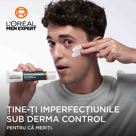Crema hidratanta cu SPF30 pentru tenul gras Men Expert, Derma Control, 40 ml, Loreal Paris 789229
