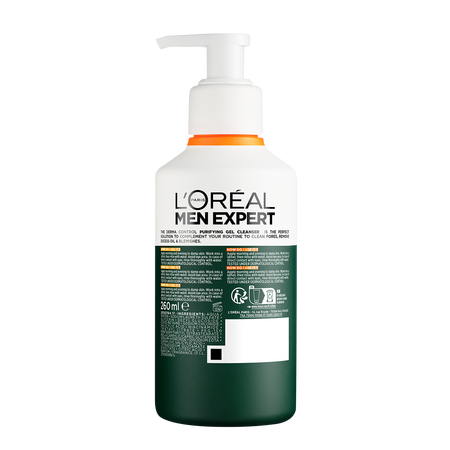 Gel de curatare pentru ten gras Men Care, Derma Control, 260 ml, Loreal Paris 792906