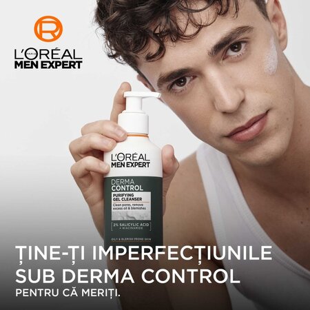 Gel de curatare pentru ten gras Men Care, Derma Control, 260 ml, Loreal Paris 789236