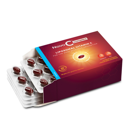 Complex de vitamine lipozomale Novo C, 60 capsule gelatinoase moi, ND Medhealth 789250