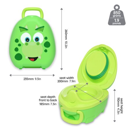 Olita portabila cu capac pentru copii, Dinosaur, My Carry Potty 789257