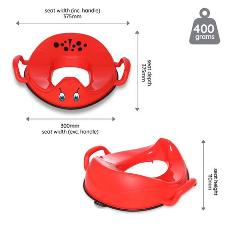 Reductor toaleta pentru copii My Little Trainer Sea, Ladybug, My Carry Potty 789281