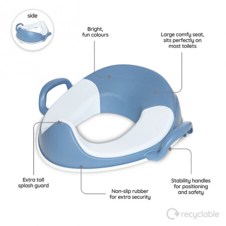 Reductor toaleta pentru copii My Little Trainer Sea, Blue Pastel, My Carry Potty 789288