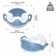 Reductor toaleta pentru copii My Little Trainer Sea, Blue Pastel, My Carry Potty 789289