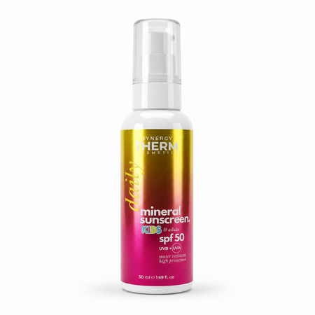 Lotiune cu protectie solara minerala SPF 50, 50 ml, Synergy Therm