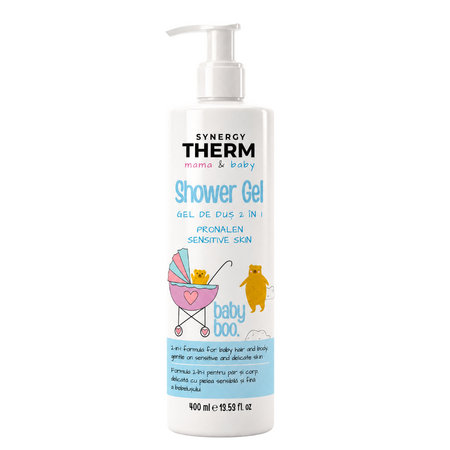 Gel de dus 2 in 1 pentru bebelusi Mama & Baby, 400 ml, Synergy Therm