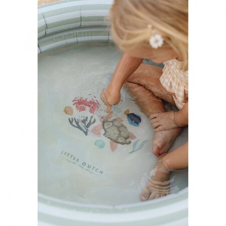 Piscina gonflabila pentru copii, 80 cm, Verde, Fresh Greens, + 2 ani, Little Dutch 791976