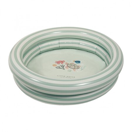 Piscina gonflabila pentru copii, 80 cm, Verde, Fresh Greens, + 3 ani, Little Dutch