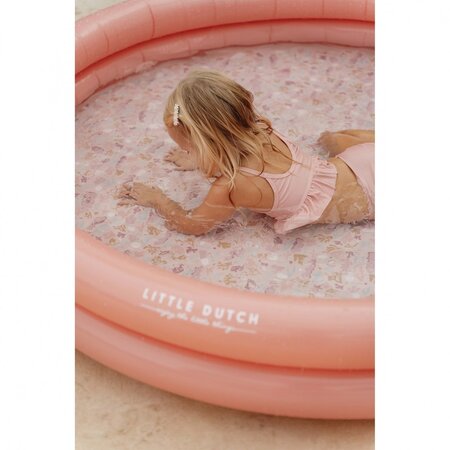 Piscina gonflabila pentru copii Ocean Dreams, 150 cm, Roz, + 2 ani, 1 bucata, Little Dutch 791955
