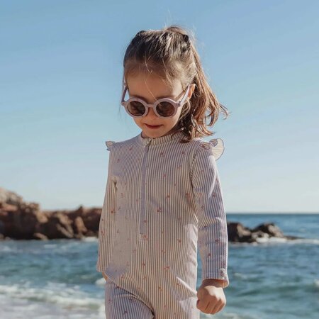 Ochelari de soare pentru copii, Purple Stripes, 2 ani+, 1 bucata, Little Dutch 791900