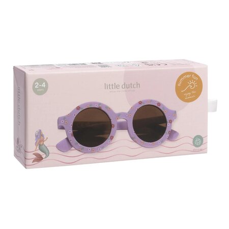 Ochelari de soare pentru copii, Purple Stripes, 2 ani+, 1 bucata, Little Dutch 791903