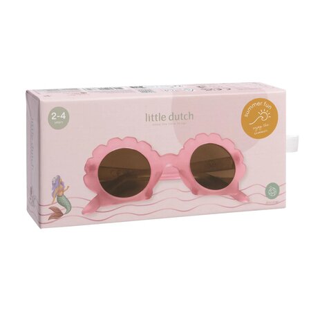 Ochelari de soare pentru copii, Pink, Shell Mermaid, 2 ani+, Little Dutch 791912