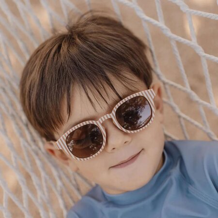 Ochelari de soare pentru copii, Ocean Brown Stripes, 2 ani+, 1 bucata, Little Dutch 790338