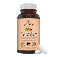 Turmeric cu piperina, 60 capsule, Faunus Plant