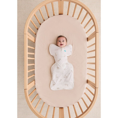 Sac de dormit pentru infasat bebelusi Swaddle Up, 3.5 - 6 Kg, Crem, Bunnies, 1 bucata, Love to Dream 789954