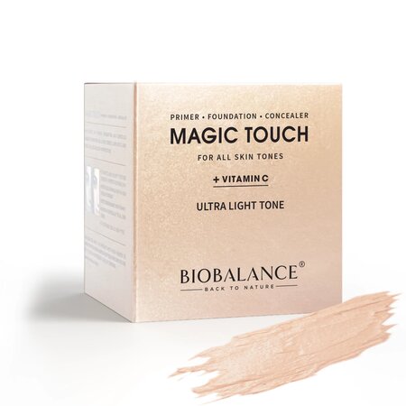 Primer, fond de ten si anti-cearcan cu vitamina C Magic Touch, Ultra Light, 30 ml, Bio Balance 792179