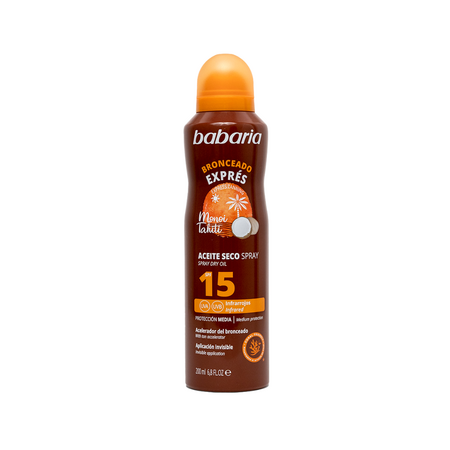 Ulei fotoprotector cu accelerator de bronzare SPF 15, 300 ml, Babaria