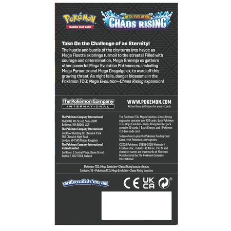 Set cartonase TSG Mega Evolution, Chaos Rising Booster, 6 ani+, Pokemon 791493
