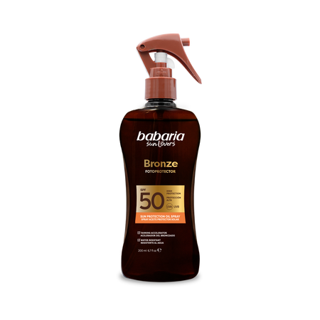 Ulei fotoprotector cu accelerator de bronzare SPF 50, 200 ml, Babaria