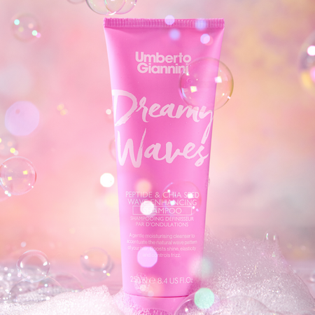 Sampon pentru definirea parului ondulat cu peptide si extract de seminte de chia Dreamy Waves, 250 ml, Umberto Giannini 790278