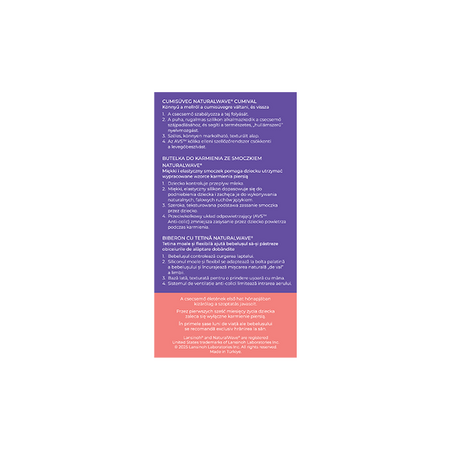 Biberon cu Tetina NaturalWave, 0 luni+, XS, 60 ml, Lansinoh 790481