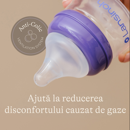 Pachet Biberoane cu tetina NaturalWave, 60 ml XS + 160 ml S, Lansinoh 790496