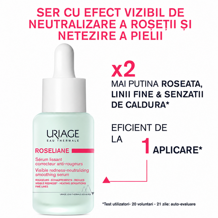 Ser pentru fata anti-roseata Roseliane, 30 ml, Uriage 791106