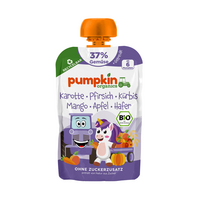 Piure Bio din Morcov, Piersica, Dovleac, Mango, Mar si Ovaz, 6 luni+, 100 g, Pumpkin Organics