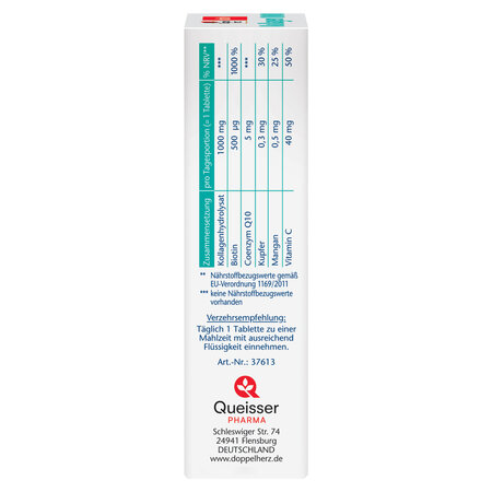 Kollagen 1000 + Coenzima Q10 Aktiv, 30 comprimate, Doppelherz 791697
