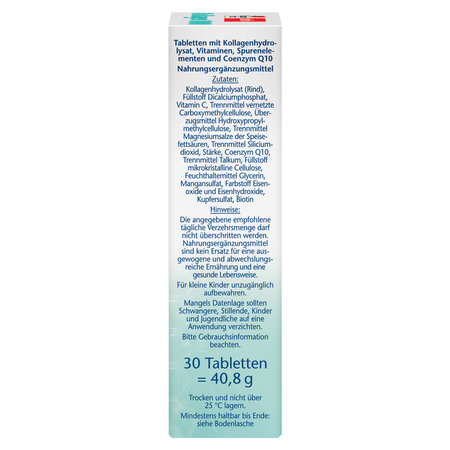 Kollagen 1000 + Coenzima Q10 Aktiv, 30 comprimate, Doppelherz 791698