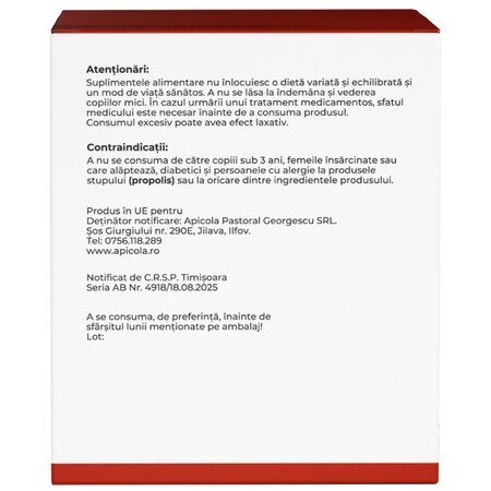 Lipozomal Propolis, Vitamina C si Vitamina D3, 30 fiole x 10 ml, Albina Carpatina 792662