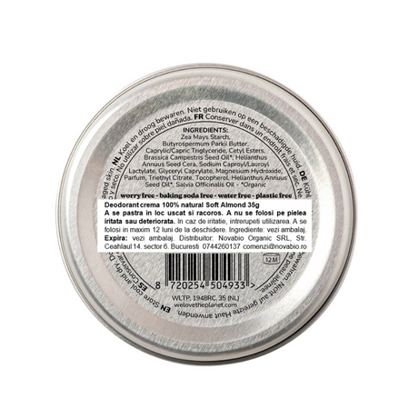 Deodorant natural crema Soft Almond, 35 g, We Love The Planet 792769