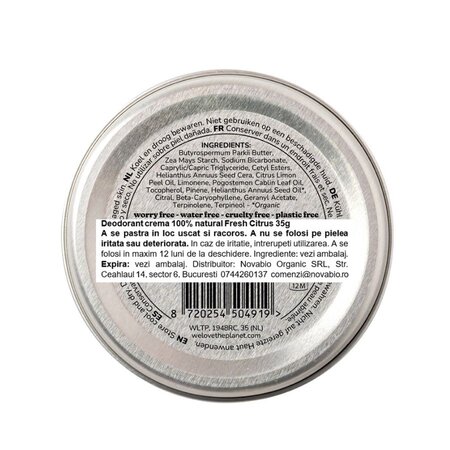 Deodorant natural crema Fresh Citrus, 35 g, We Love The Planet 792773