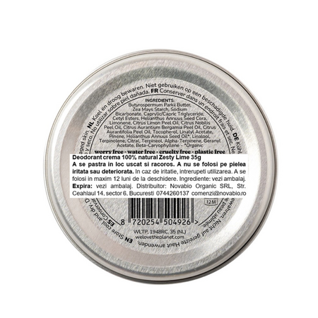 Deodorant natural crema Zesty Lime, 35 g, We Love The Planet 792784
