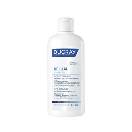 Sampon pentru matreata grasa cu efect racoritor Kelual Squanorm, 400 ml, Ducray