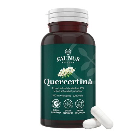 Quercetina, 500 mg, 60 capsule, Faunus