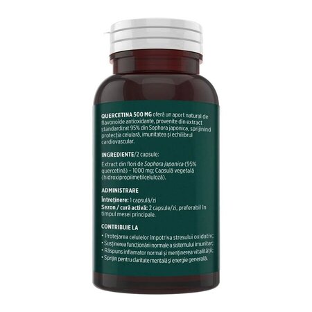 Quercetina, 500 mg, 60 capsule, Faunus 792979