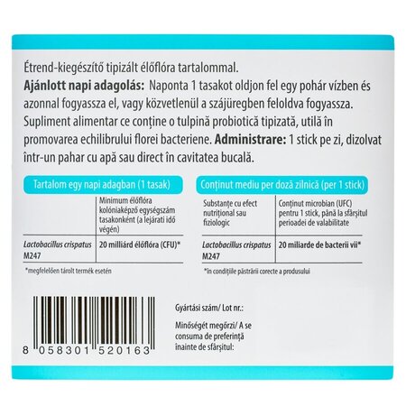 Prebiotic pentru flora vaginala Crispact, 30 plicuri, Adexilis 816371