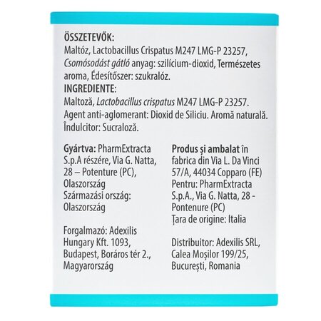 Prebiotic pentru flora vaginala Crispact, 30 plicuri, Adexilis 816373