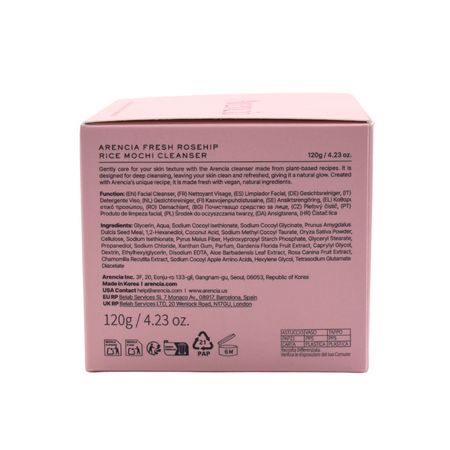Balsam de curatare calmant cu macese Fresh Rosehip Rice Mochi Cleanser, 120 g, Arencia 793580