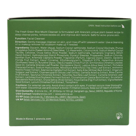 Balsam de curatare revitalizant Fresh Green Rice Mochi Cleanser, 120 g, Arencia 799448