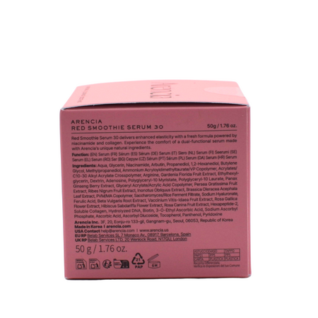 Serum tip gel pentru fermitate cu colagen si niacinamide Red Smoothie Serum, 50 g, Arencia 793733
