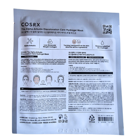 Masca hidrogel cu efect de uniformizare cu Alfa Arbutin, Niacinamide si NAG, 34 g, Cosrx 794069