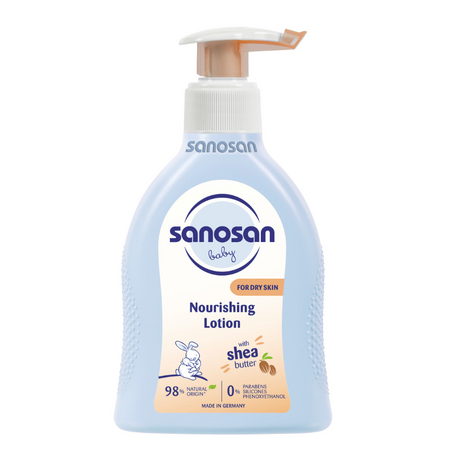 Lotiune nutritiva pentru piele uscata, 0 luni+, 200 ml, Sanosan Baby