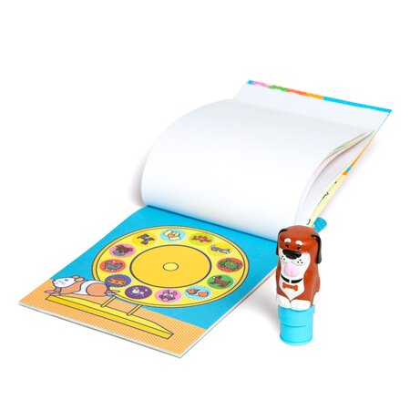 Set de joaca cu autocolante surpriza si stampila reincarcabila, Catelus, 3 ani+, Melissa and Doug 794704